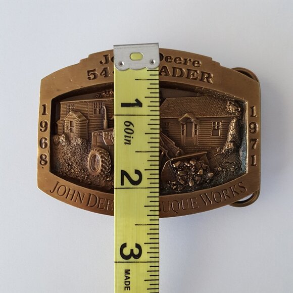 John Deere Model 544 Four Wheel Drive Loader 1997 Brass Belt Buckle Limited Edit - Picture 6 of 7